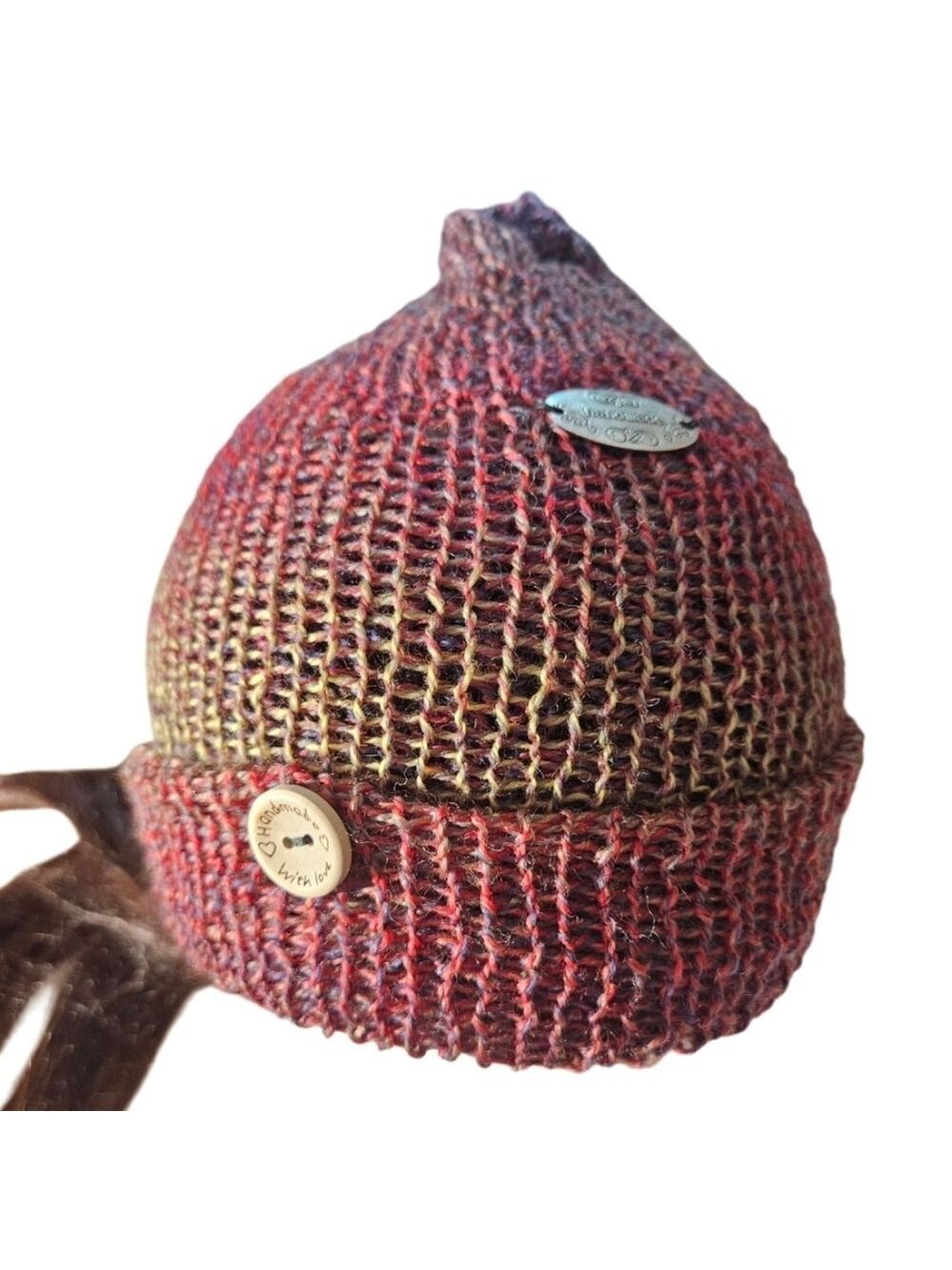 Hand Crafted Crochet Hat Handmade winter tuque Ombré hand knit beanie multicolor - Picture 10 of 17